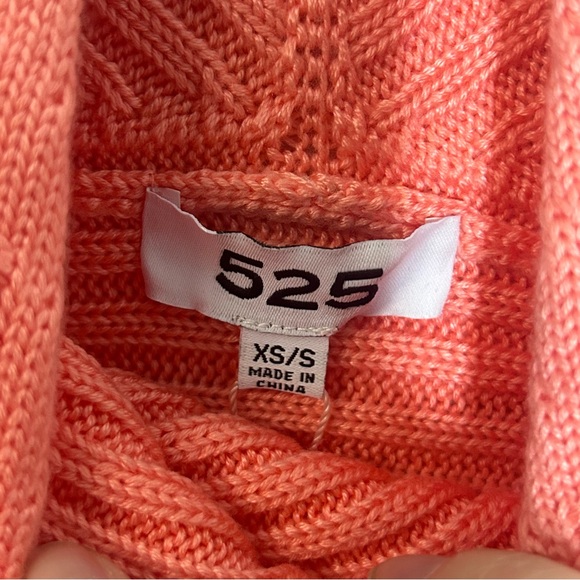 525 America Coral Ribbed Twist Shrug Sweater NWT - Picture 9 of 13